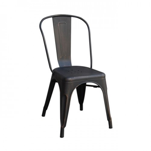 Καρέκλα μεταλλική antique black high  c9733
