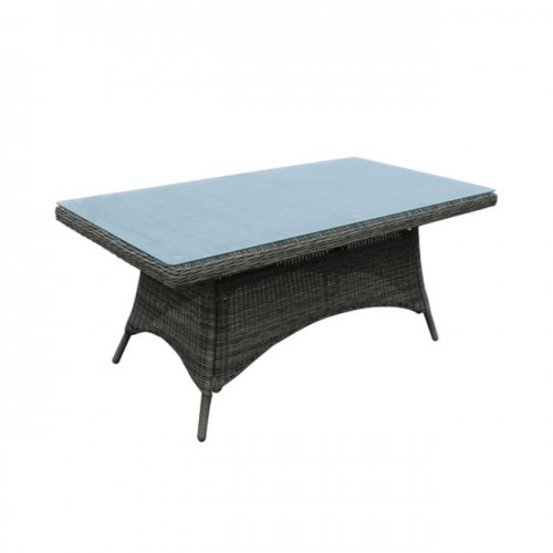 Τραπέζι 180x90cm αλουμινίου wicker grey brown c9740