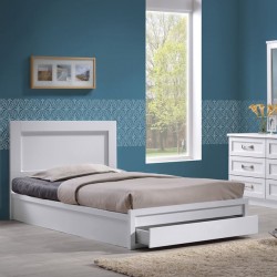 Κρεβάτι με συρτάρι 110x200 λευκό c9745