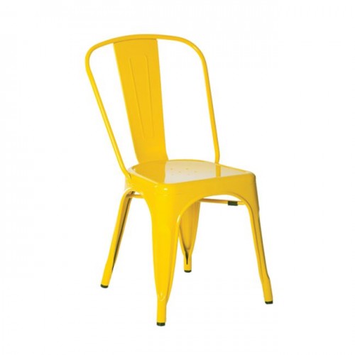 Καρέκλα μεταλλική κίτρινη high συσκευασία  c9756
