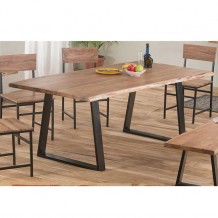 Τραπέζι 200x95cm ακακία φυσικό μεταλλικό μαύρο c9811 Τραπέζι 200x95cm ακακία φυσικό μεταλλικό μαύρο c9811