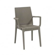 Πολυθρόνα πλαστική μπεζ tortora rattan look c9987 Πολυθρόνα πλαστική μπεζ tortora rattan look c9987