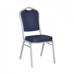Καρέκλα μεταλλική silver ύφασμα μπλε c10261