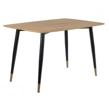 ΤΡΑΠΕΖΙ ΜΕ ΦΥΣΙΚΗ ΕΠΙΦΑΝΕΙΑ ΜΕΤΑΛΙΚΑ ΠΟΔΙΑ ΜΑΥΡΟ ΜΑΤ HM8553 01 120x80x75Υ εκ c110192