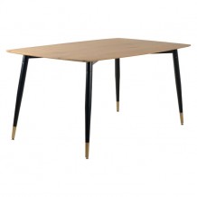 ΤΡΑΠΕΖΙ ΜΕ ΦΥΣΙΚΗ ΕΠΙΦΑΝΕΙΑ ΜΕ ΜΕΤΑΛΙΚΑ ΠΟΔΙΑ ΜΑΥΡΟ ΜΑΤ HM8554 01 160Χ90X75Υεκ c110193