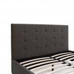 Κρεβάτι Roi διπλό 160x200 ύφασμα ανθρακί αποθηκευτικό χώρο με ανατομικές τάβλες c118217