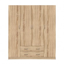 Ντουλάπα μελαμίνης τετράφυλλη σε χρώμα sonama c12006