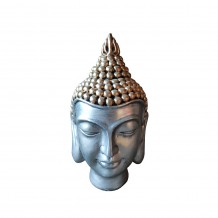 GODAMA ΒΟΥΔΑΣ POLYRESIN ΧΡΥΣΟ ΑΣΗΜΙ 15x13 5xΥ25 5cm c127969