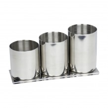 Θήκη ανοξείδωτη INOX για καλαμάκια 3 θέσεων 25x8cm c140643 Θήκη ανοξείδωτη INOX για καλαμάκια 3 θέσεων 25x8cm c140643