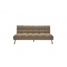Καναπές κρεβάτι Rebel 3θέσιος με ύφασμα μπεζ καφέ 189x92x82εκ c145080