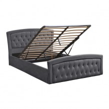 ΚΡΕΒΑΤΙ ODELIA 160x200 ΜΕ ΑΠΟΘΗΚΕΥΤΙΚΟ ΧΩΡΟ ΒΕΛΟΥΔΟ ΓΚΡΙ HM581 01 c145925