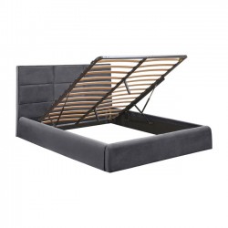ΚΡΕΒΑΤΙ BRILEY 160x200 ΜΕ ΑΠΟΘΗΚΕΥΤΙΚΟ ΧΩΡΟ ΒΕΛΟΥΔΟ ΓΚΡΙ HM583 01 c145929