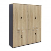 Nτουλάπα γραφείου τετράφυλλη Lotus pakoworld χρώμα φυσικό ανθρακί 160x40x200εκ c151247