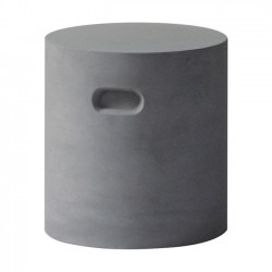 CONCRETE Cylinder Σκαμπώ D 37cm Cement Grey c152032