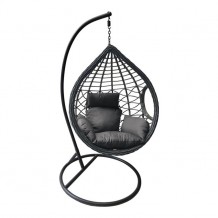 MADRID Κρεμαστή Πολυθ Steel Ανθρακί Wicker Grey Μαξ Γκρι c152042 MADRID Κρεμαστή Πολυθ Steel Ανθρακί Wicker Grey Μαξ Γκρι c152042