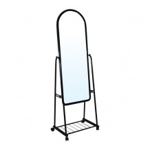 ROLLAND Big Καθρέπτης Δαπέδου Μεταλ Μαύρος c152046