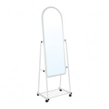 ROLLAND Big Καθρέπτης Δαπέδου Μεταλ Άσπρος c152047