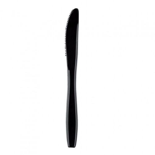 Σετ 50 Μαχαίρια  πλαστικά  μαύρα πολυτελείας 19cm c152416