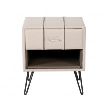 RIALTO Κομοδίνο 41x48x56cm Pu Μπεζ c152440 RIALTO Κομοδίνο 41x48x56cm Pu Μπεζ c152440