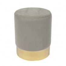 SOL Σκαμπώ Χρυσό Ύφασμα Γκρι Velure c152460