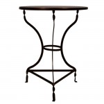 Τραπέζι μεταλλικό σε καφέ χρώμα c15346