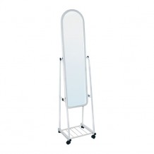 ROLLAND Small Καθρέπτης Δαπέδου Μεταλ Άσπρος c153499