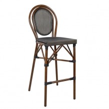 Σκαμπώ αλουμινίου καφέ bamboo σχέδιο c15440