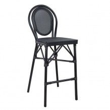 Σκαμπώ αλουμινίου μαύρο bamboo σχέδιο c15441