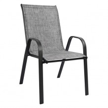 Πολυθρόνα μεταλλική με γκρι textilene c15477 Πολυθρόνα μεταλλική με γκρι textilene c15477