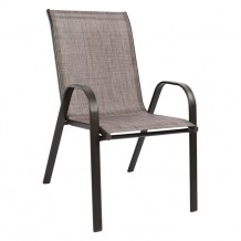 Πολυθρόνα μεταλλική με καφέ textilene c15478 Πολυθρόνα μεταλλική με καφέ textilene c15478