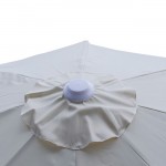 Ομπρέλα σιδερένια στρογγυλή με εκρού πανί c15654