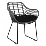 ΠΟΛΥΘΡΟΝΑ ΜΕΤΑΛΛΙΚΗ HM5300 10 ΓΚΡΙ ΜΑΤ ΜΕ WICKER 61x64x82Υ εκ c157849