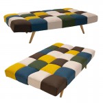 Καναπές κρεβάτι 3θέσιος Freddo pakoworld με ύφασμα πολύχρωμο 182x81x84εκ c158167