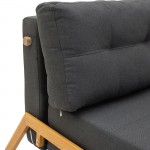 Καναπές 2θέσιος κρεβάτι Fancy pakoworld με ύφασμα ανθρακί 150x92x77εκ c158168
