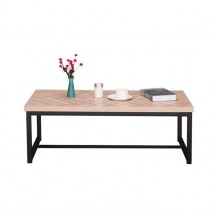 ΤΡΑΠΕΖΙ ΣΑΛΟΝΙΟΥ CHANELLE HM8648 ΣΕ ΦΥΣΙΚΟ ΧΡΩΜΑ ΜΕ ΜΑΥΡΑ ΠΟΔΙΑ 110Χ59Χ38 4Υ εκ c158647