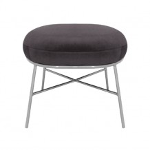 ΣΚΑΜΠΟ ΥΠΟΠΟΔΙΟ TRUDI HM8640 01 ΑΠΟ ΓΚΡΙ ΒΕΛΟΥΔΟ ΜΕ ΑΣΗΜΙ ΒΑΣΗ 44x52x38Υ εκ c159088