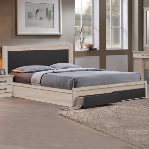 ΚΡΕΒΑΤΙ CAPRI HM312 04 ΜΕ 2ΣΥΡΤΑΡΙΑ SONAMA ΓΚΡΙ ΣΤΡΩΜΑ 150x200εκ c159503