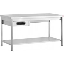 Τραπέζι εργασίας inox με ράφι Τραπέζι εργασίας inox με ράφι