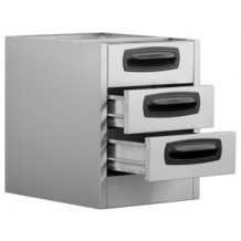 Συρταριέρα τριπλή για inox τραπέζι εργασίας Συρταριέρα τριπλή για inox τραπέζι εργασίας