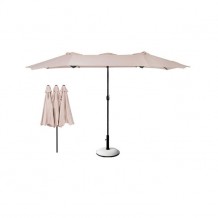 ΟΜΠΡΕΛΑ Oval 270x450cm Steel Ανθρακί Ύφ Μπεζ c159939 ΟΜΠΡΕΛΑ Oval 270x450cm Steel Ανθρακί Ύφ Μπεζ c159939