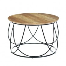 BOKO Τραπ Σαλονιού Φ60x40cm Μεταλ Μαύρο Καρυδί c159960 BOKO Τραπ Σαλονιού Φ60x40cm Μεταλ Μαύρο Καρυδί c159960