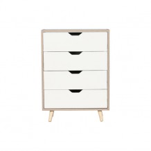 ALINA Συρταριέρα 4 Σ 56x29x77cm Sonoma Άσπρη c159977 ALINA Συρταριέρα 4 Σ 56x29x77cm Sonoma Άσπρη c159977