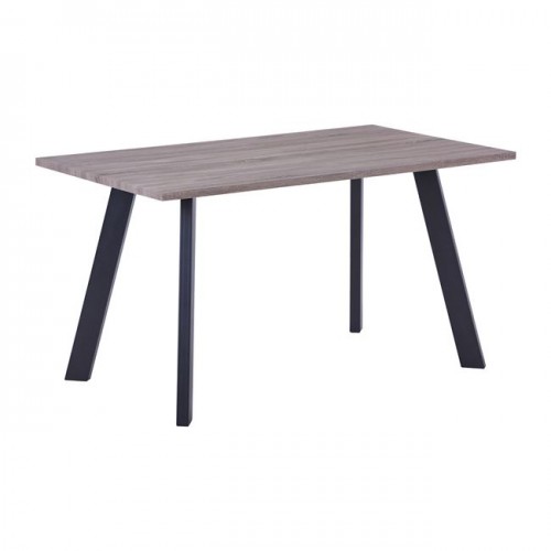 BAXTER Τραπέζι 140x80cm Sonoma Oak Βαφή Μαύρη c160028
