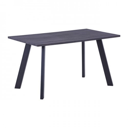 BAXTER Τραπέζι 140x80cm Grey Walnut Βαφή Μαύρη c160029
