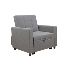 IMOLA Πολυθρόνα Κρεβάτι Ύφασμα Αν Γκρι c160127