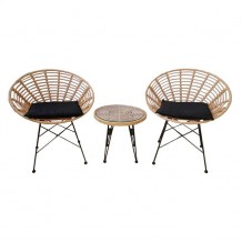 SALSA Coral Set Τραπέζι Φ45cm 2 Πολυθρόνες Μέταλλο Μαύρο Wicker Φυσικό Μαξ Μαύρο c160139 SALSA Coral Set Τραπέζι Φ45cm 2 Πολυθρόνες Μέταλλο Μαύρο Wicker Φυσικό Μαξ Μαύρο c160139