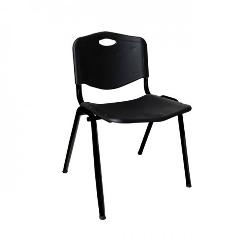 STUDY Καρέκλα Μεταλ Βαφή Μαύρη PP Μαύρo c160174