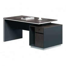 ADVANCE Γραφείο 160x80cm Σκ Καρυδί Γκρι c160264 ADVANCE Γραφείο 160x80cm Σκ Καρυδί Γκρι c160264