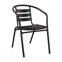 ΠΟΛΥΘΡΟΝΑ LAURA ΜΕΤΑΛΛΙΚΗ ΜΑΥΡΗ ΜΕ ΦΕΤΕΣ ΑΛΟΥΜΙΝΙΟΥ HM5037 03 54x59x73Υ εκ c160327