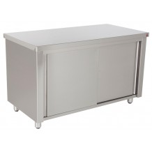 Inox ερμάριο με συρόμενες πόρτες Inox ερμάριο με συρόμενες πόρτες